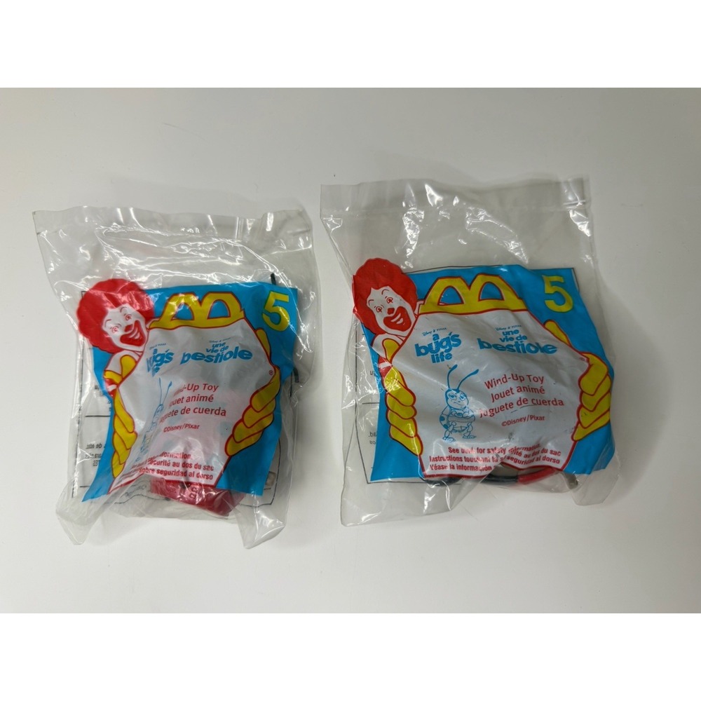 1998 McDonald's A Bug's Life #5 Wind-Up Toy Ladybug New Sealed Happy Meal Pixar